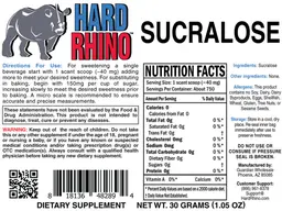 Label for Sucralose