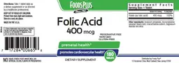Label for Folic Acid 400 mcg