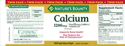 Label for Calcium 1200 mg Plus 25 mcg (1,000 IU) Vitamin D3