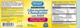 Label for Double Strength Glucosamine Chondroitin With MSM