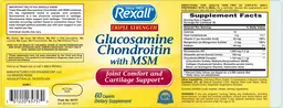 Label for Triple Strength Glucosamine Chondroitin With MSM