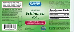 Label for Whole Herb Echinacea 400 mg