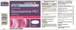 Label for Glucosamine HCl 1500 mg