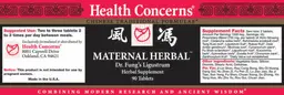 Label for Maternal Herbal