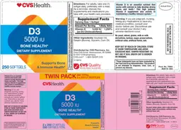 Label for D3 5000 IU