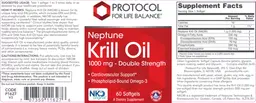 Label for Neptune Krill Oil 1000 mg- Double Strength