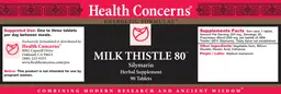 Label for Milk Thistle 80