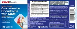 Label for Double Strength Glucosamine Chondroitin With MSM
