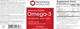 Label for Molecularly Distilled Omega-3