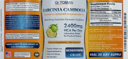 Label for Garcinia Cambogia
