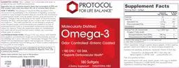 Label for Molecularly Distilled Omega-3