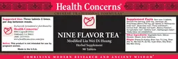 Label for Nine Flavor Tea