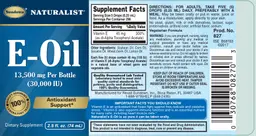 Label for E-Oil