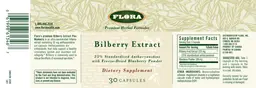 Label for Bilberry Extract