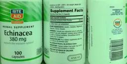 Label for Echinacea 380 mg