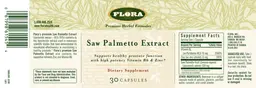 Label for Saw Palmetto Extract