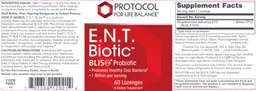 Label for E.N.T. Biotic