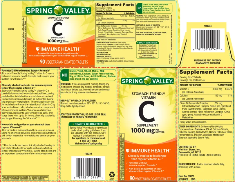 Label for Vitamin C 1000 mg