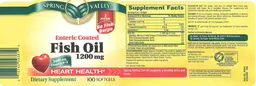 Label for Fish Oil 1200 mg