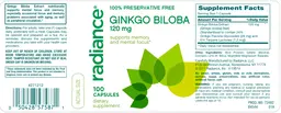 Label for Ginkgo Biloba 120 mg