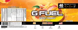 Label for G Fuel Peach Mango