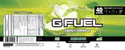 Label for G Fuel Green Apple
