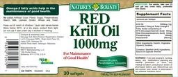 Label for Red Krill Oil 1000 mg