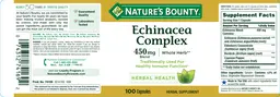 Label for Echinacea Complex 450 mg Blend