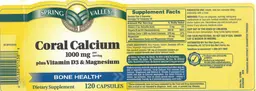 Label for Coral Calcium 1000 mg