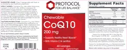 Label for Chewable CoQ10 200 mg