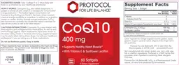 Label for Chewable CoQ10 400 mg