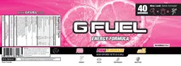 Label for G Fuel Pink Lemonade