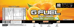 Label for G Fuel Orange