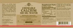 Label for Chewable Calcium 500 mg Wafer