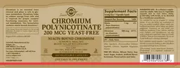 Label for Chromium Polynicotinate 200 mcg Yeast-Free