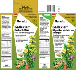 Label for Gallexier Herbal Bitters