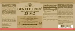 Label for Gentle Iron 25 mg