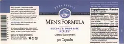Label for Men's Formula