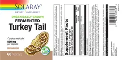 Label for Fermented Turkey Tail 500 mg