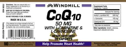 Label for CoQ10 50 mg With L-Carnitine & L-Carnosine