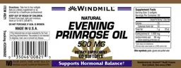 Label for Natural Evening Primrose Oil 500 mg