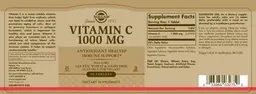 Label for Vitamin C 1000 mg
