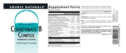 Label for Coenzymate B Complex Peppermint Flavored
