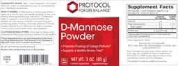 Label for D-Mannose Powder