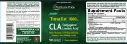 Label for Tonalin 1000 mg CLA Conjugated Linoleic Acid