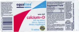 Label for Oyster Shell Calcium + D