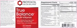 Label for True Balance Multi-Vitamin