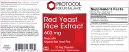 Label for Red Yeast Rice Extract
