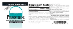 Label for Pterostilbene 50 mg