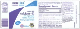 Label for Oyster Shell Calcium + D